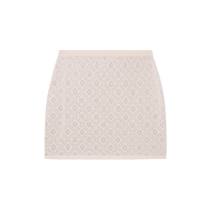 Crystal Monogram Knit Mini Skirt