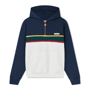 Colourblock Quarter Zip Hooded Sweatshirt
