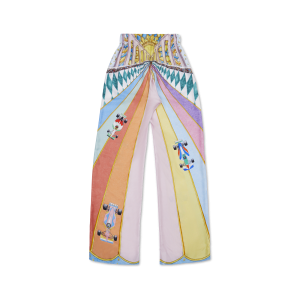La Course Ideale Printed Silk Trouser