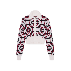 Off White Monogram Zip Up Knit