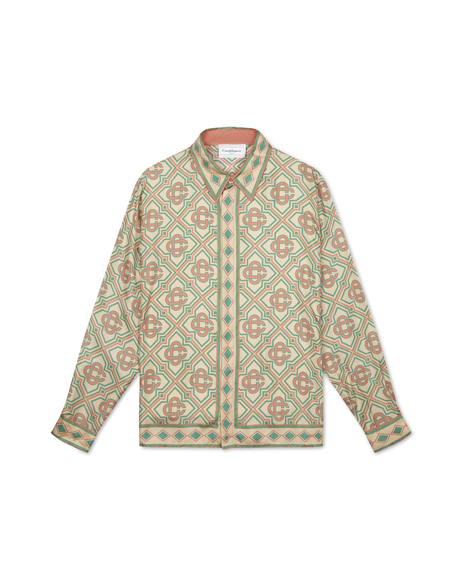 Pastel Diamond Monogram Silk Shirt - Image 2