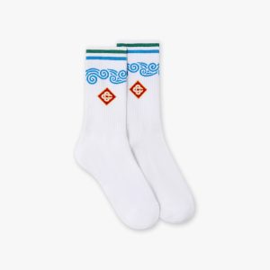 White Casa Wave Socks
