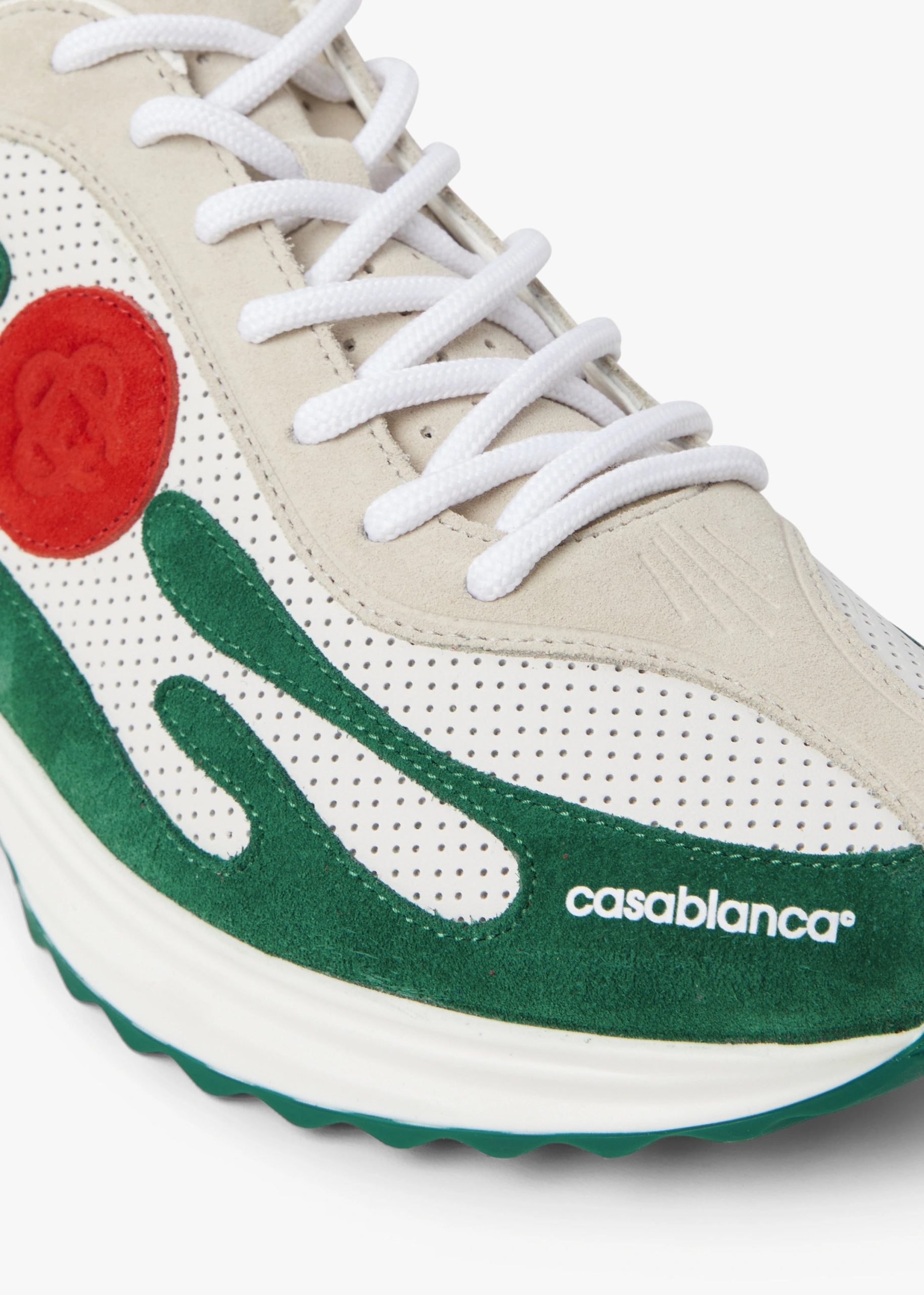 Men's White & Green Stade Sneaker - Image 5