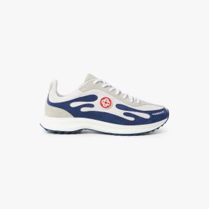 Women's White & Navy Stade Sneaker
