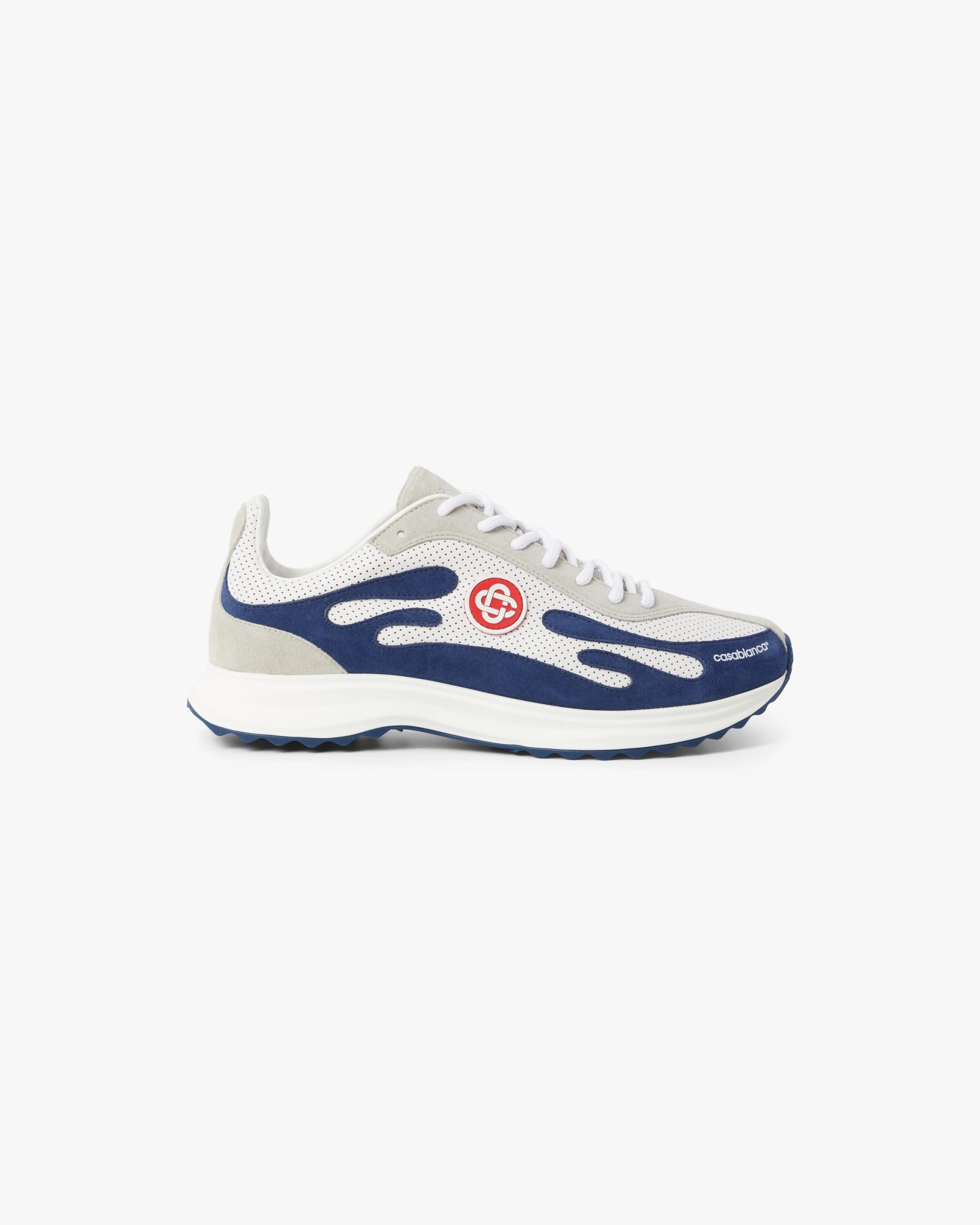 Women's White & Navy Stade Sneaker