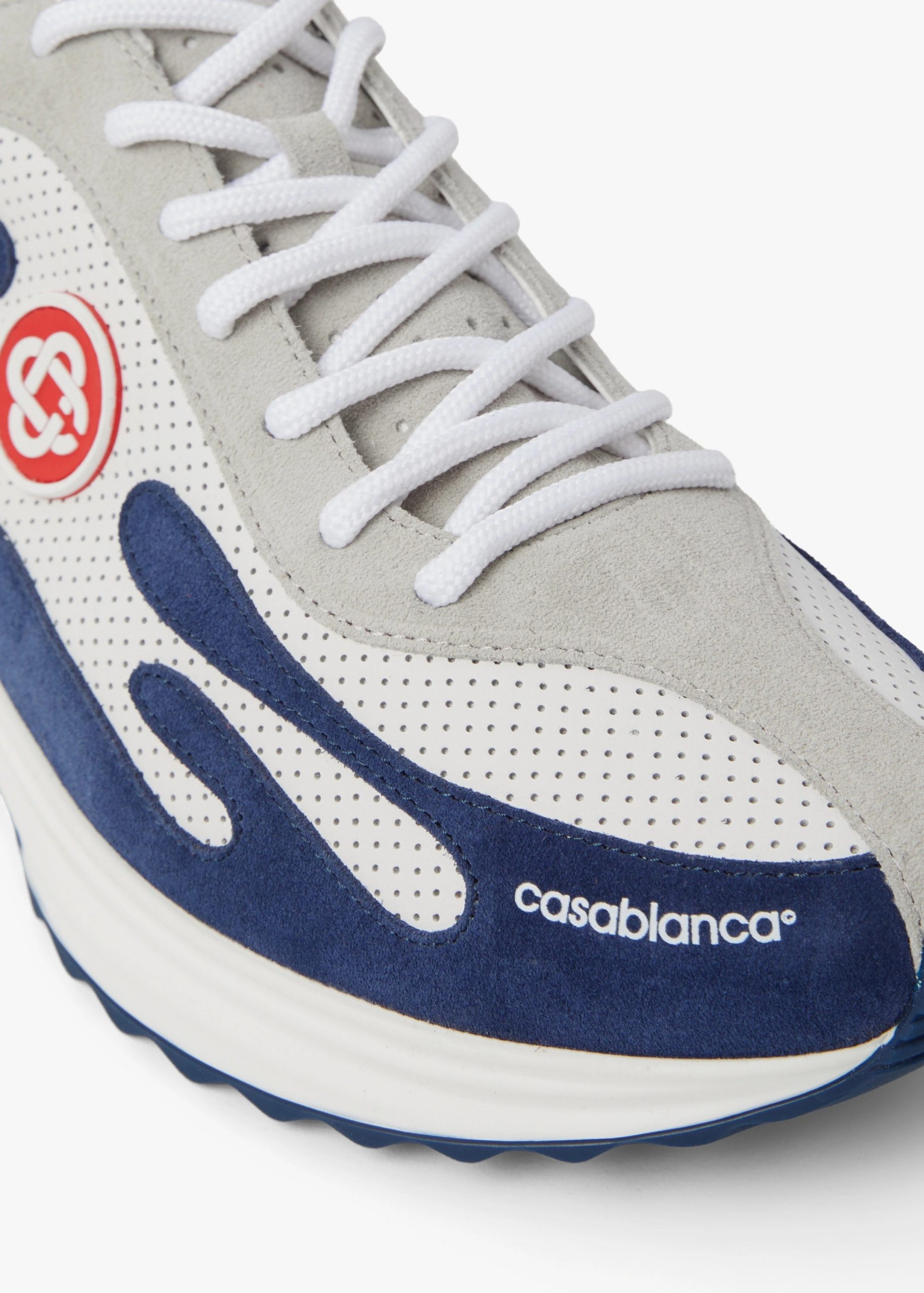 Women's White & Navy Stade Sneaker - Image 4