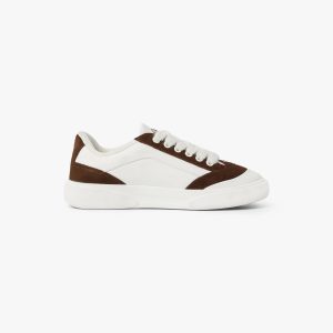 Men's White & Brown Del Mar Sneaker