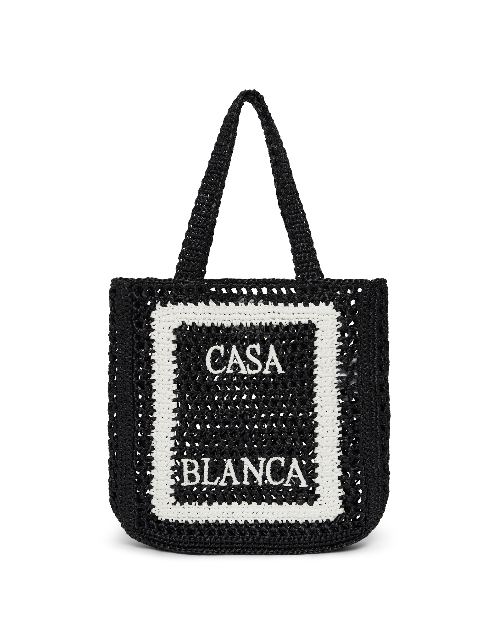 Black Raffia Tote