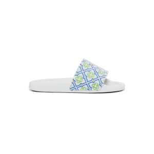 Men's White Monogram Pool Slides