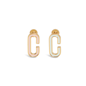 Enamel C Link Ear Studs