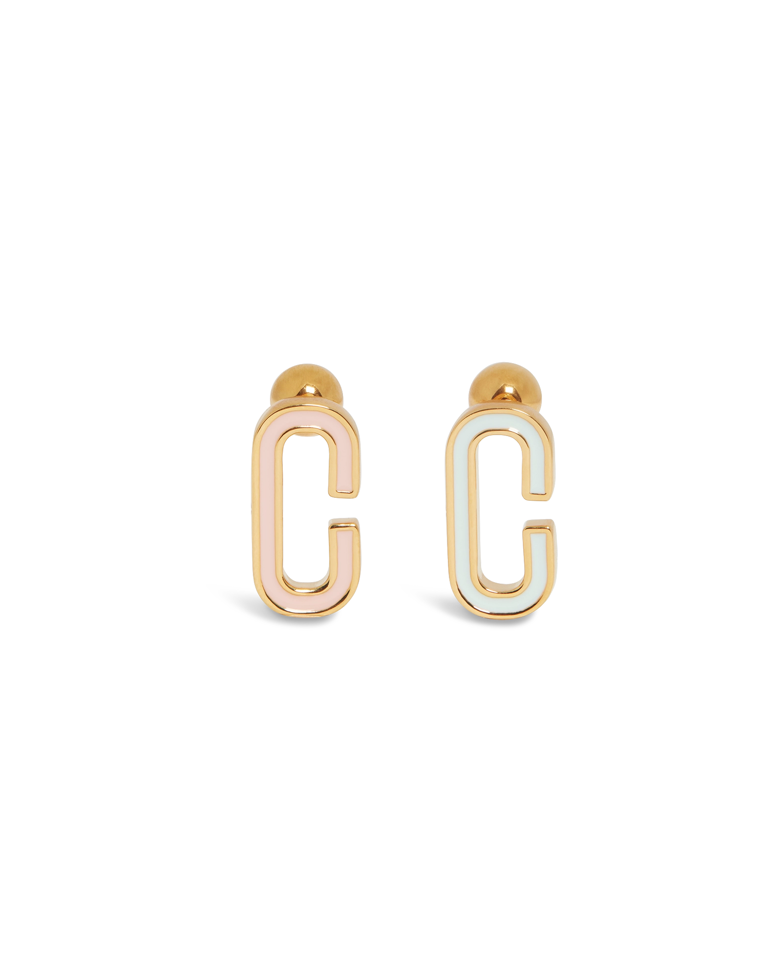 Enamel C Link Ear Studs