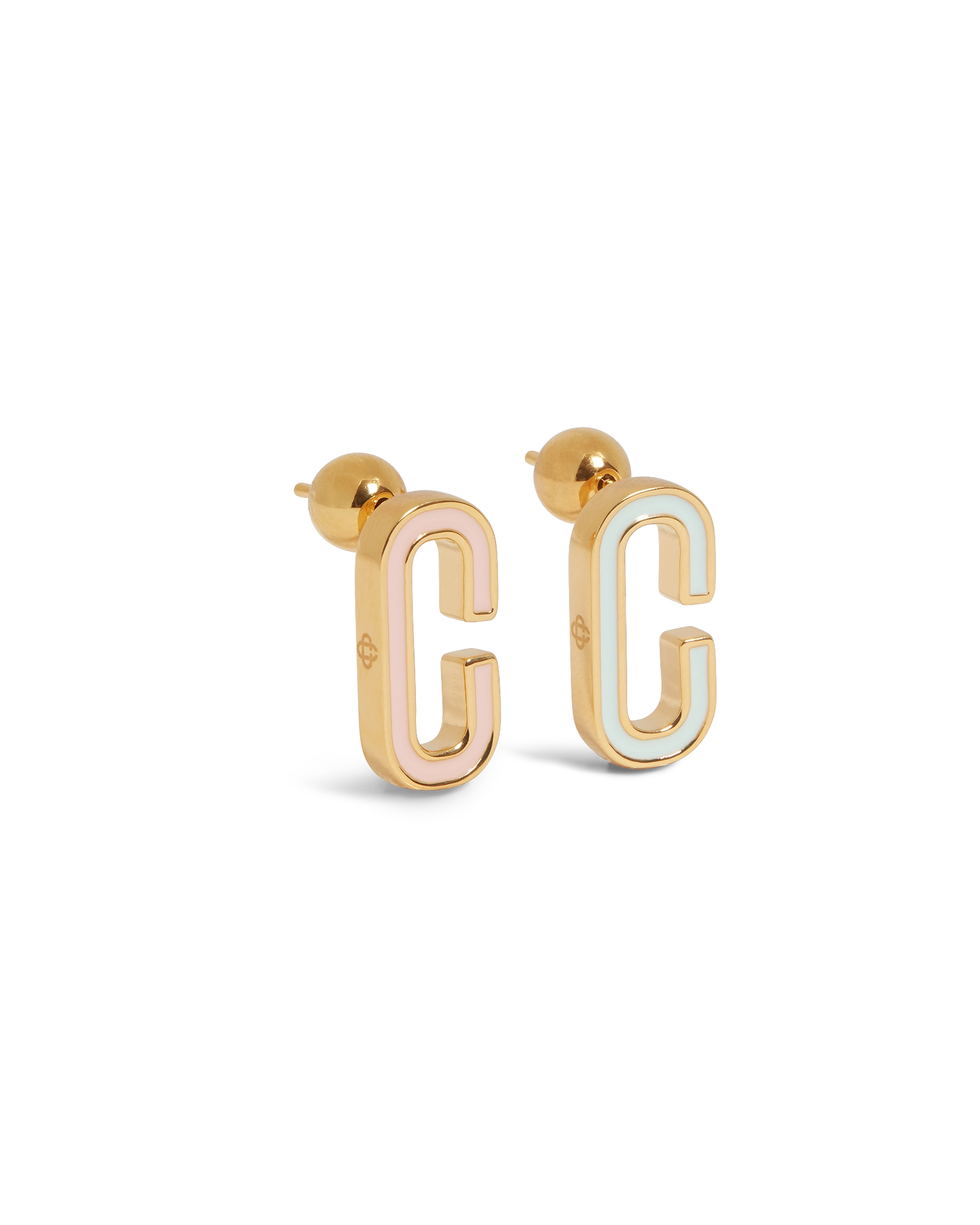 Enamel C Link Ear Studs - Image 3