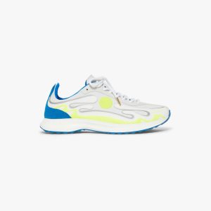 Men's Blue and Lime Stade Sneaker