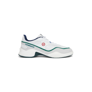 Women's White and Green Court Championship Sneaker