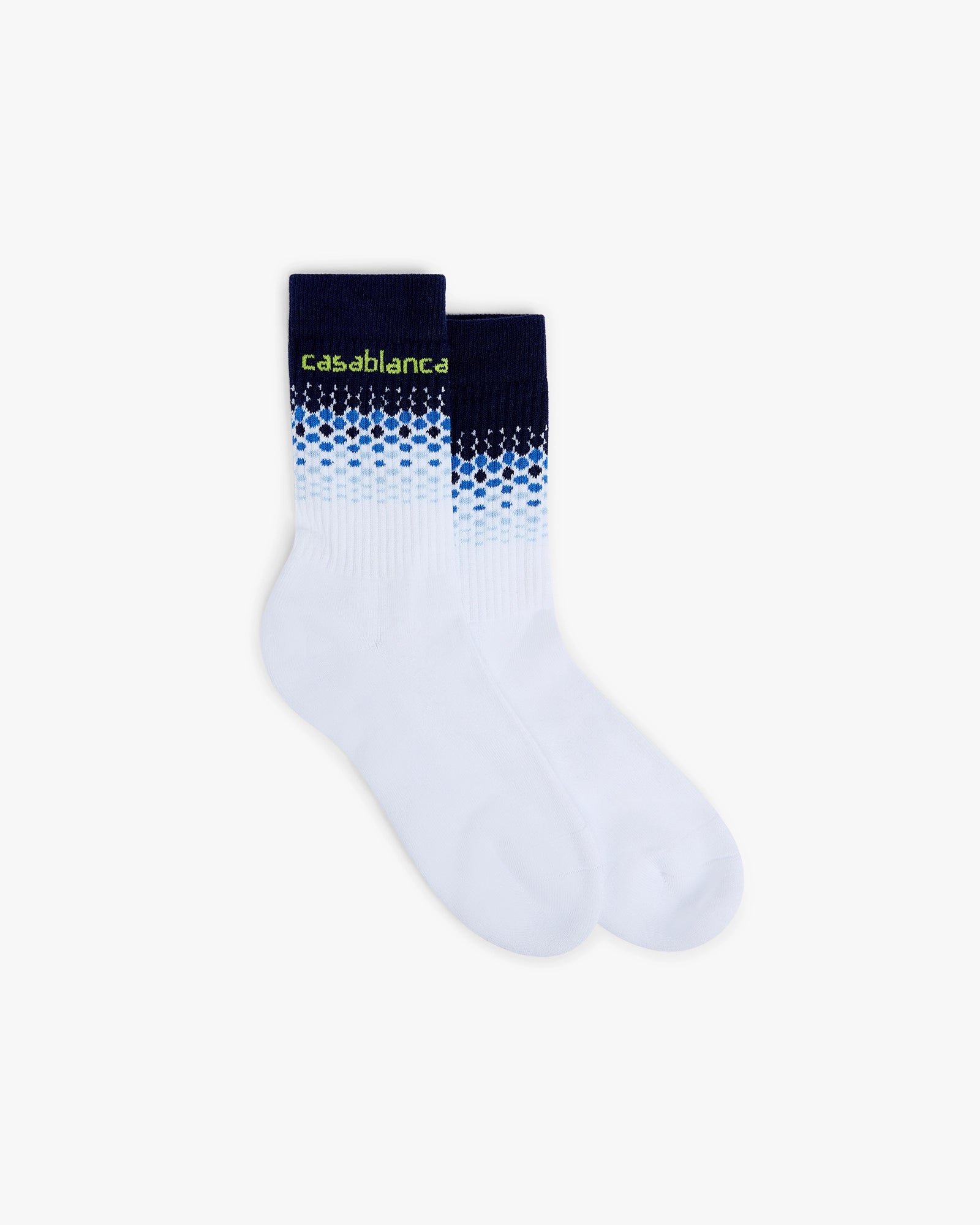 Blue Halftone Gradient Socks