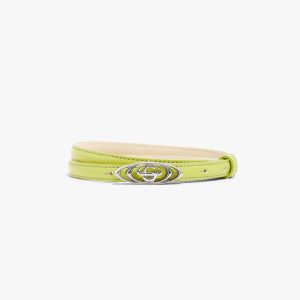 Lime Mini Warped Logo Belt