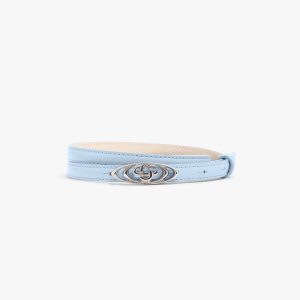 Blue Mini Warped Logo Belt