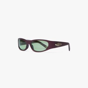 Purple Warped Sport Sunglasses