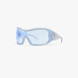Blue Outline Shield Sunglasses
