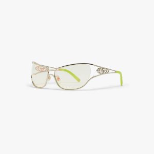 Lime Outline Sport Sunglasses