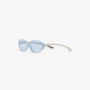 Blue Oval Curve Sunglasses