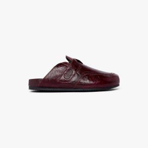 Burgundy Leather Outdoor Mule