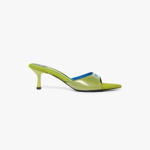 Green Heeled Mule Sandals