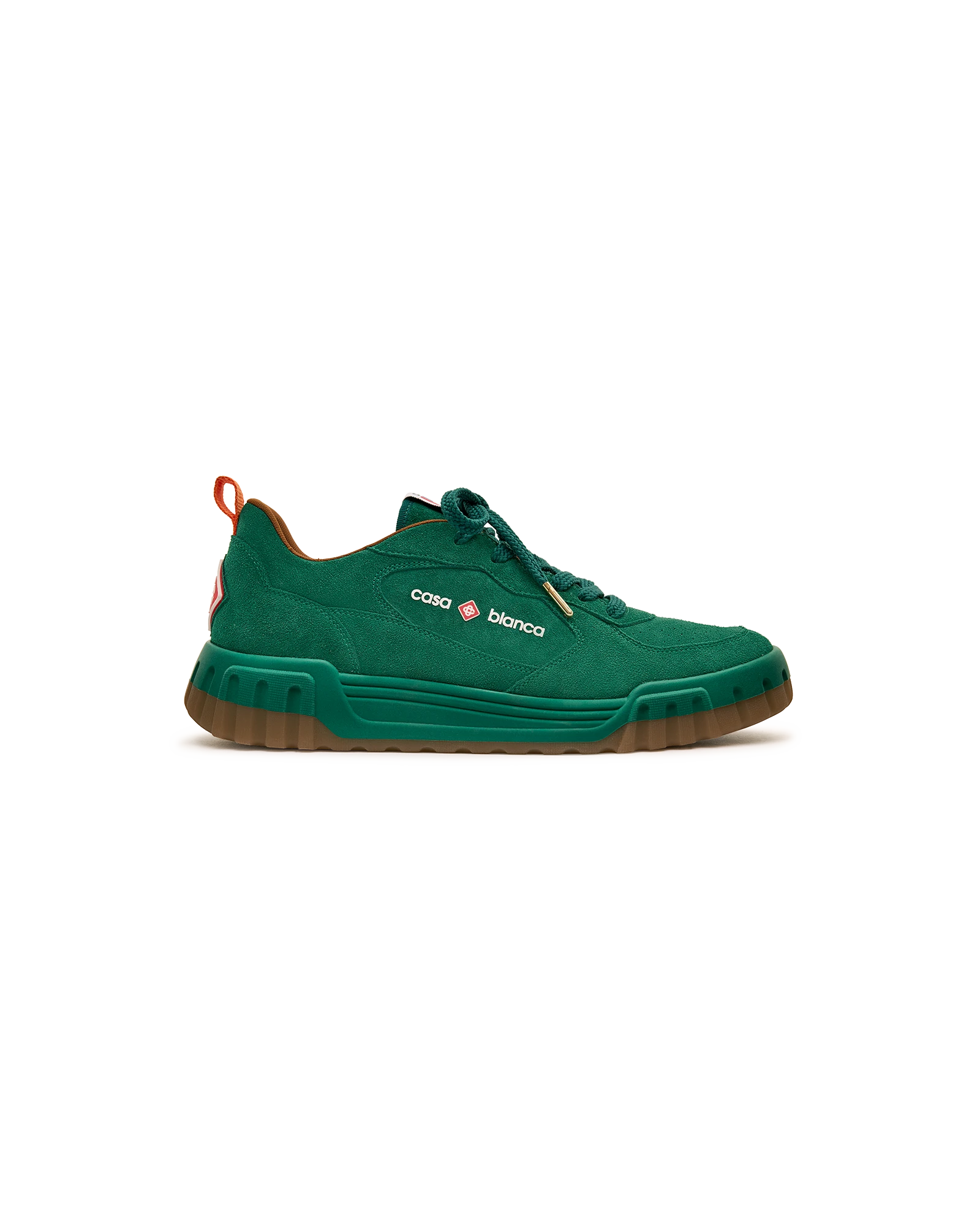 Men's Green Suede Court Sneaker