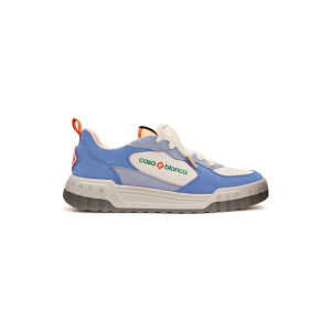 Men's White & Blue Court Sneaker