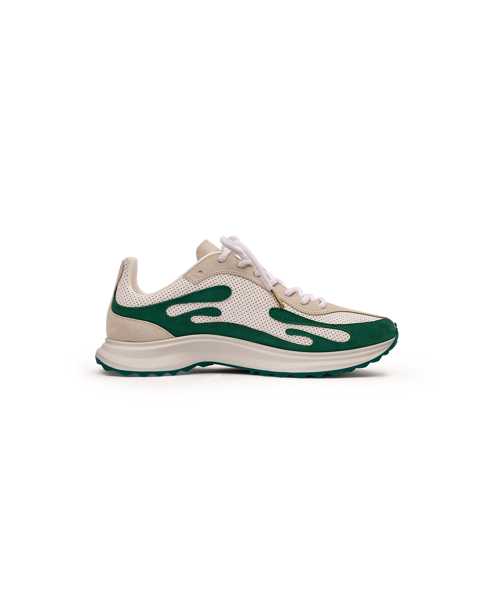 Men's White & Green Stade Sneaker - Image 3