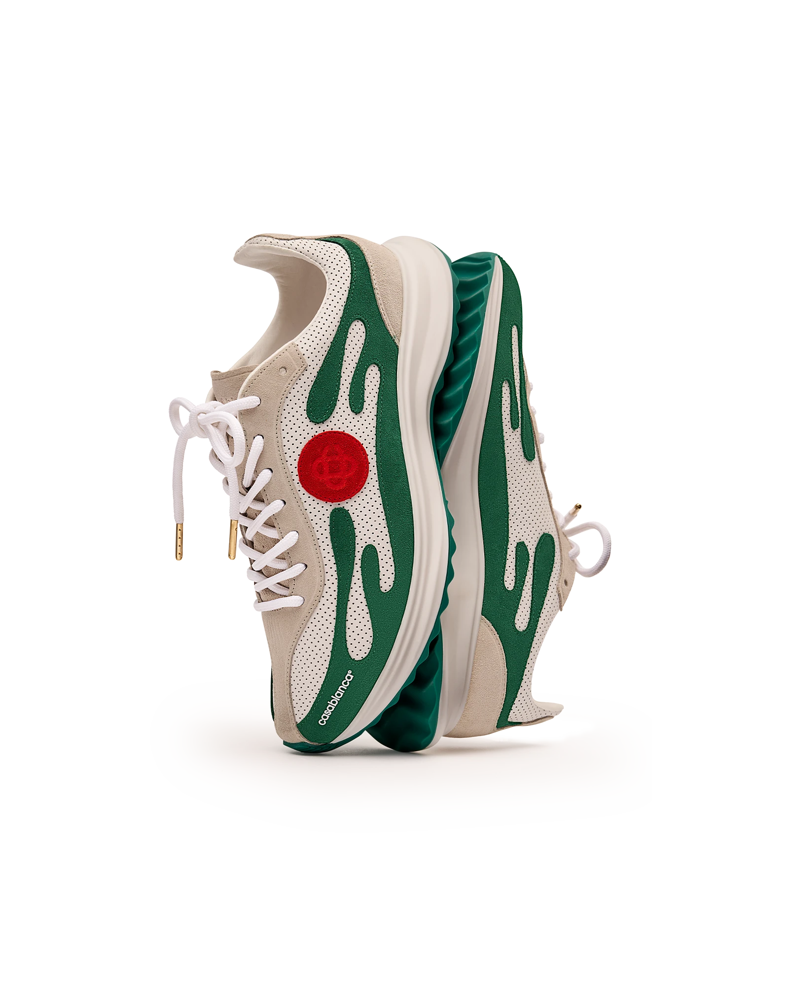 Men's White & Green Stade Sneaker - Image 5