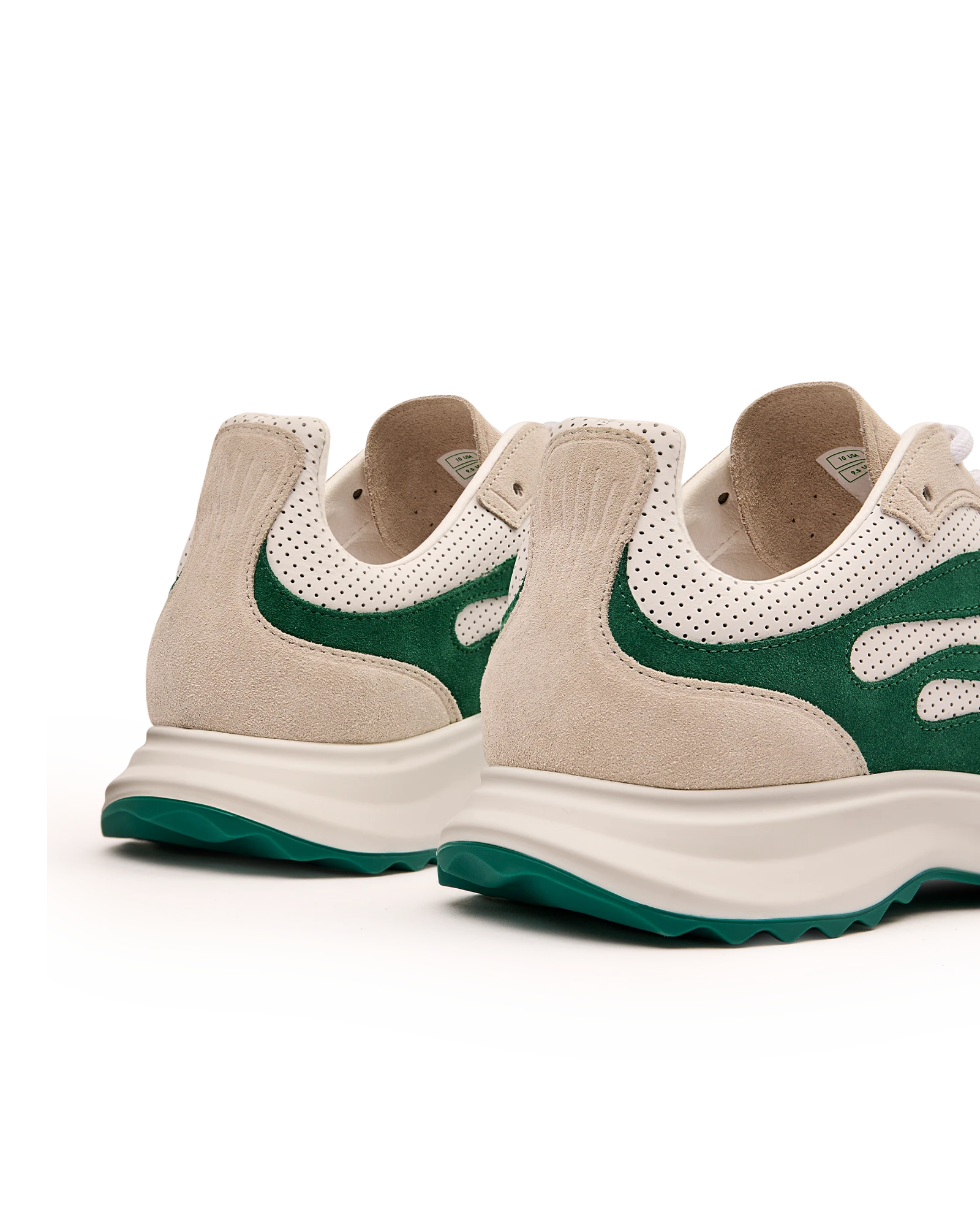 Men's White & Green Stade Sneaker - Image 4
