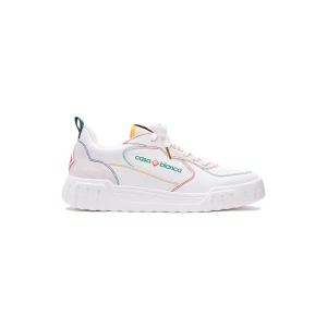 Men's Court White & Multicolour Sneakers