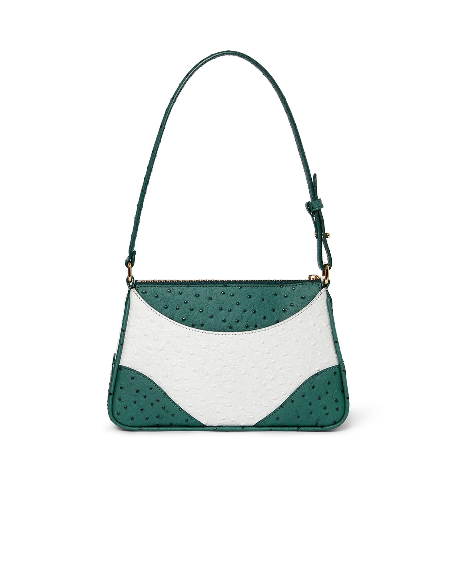 White & Green Jeanne Pochette Shoulder Bag - Image 6