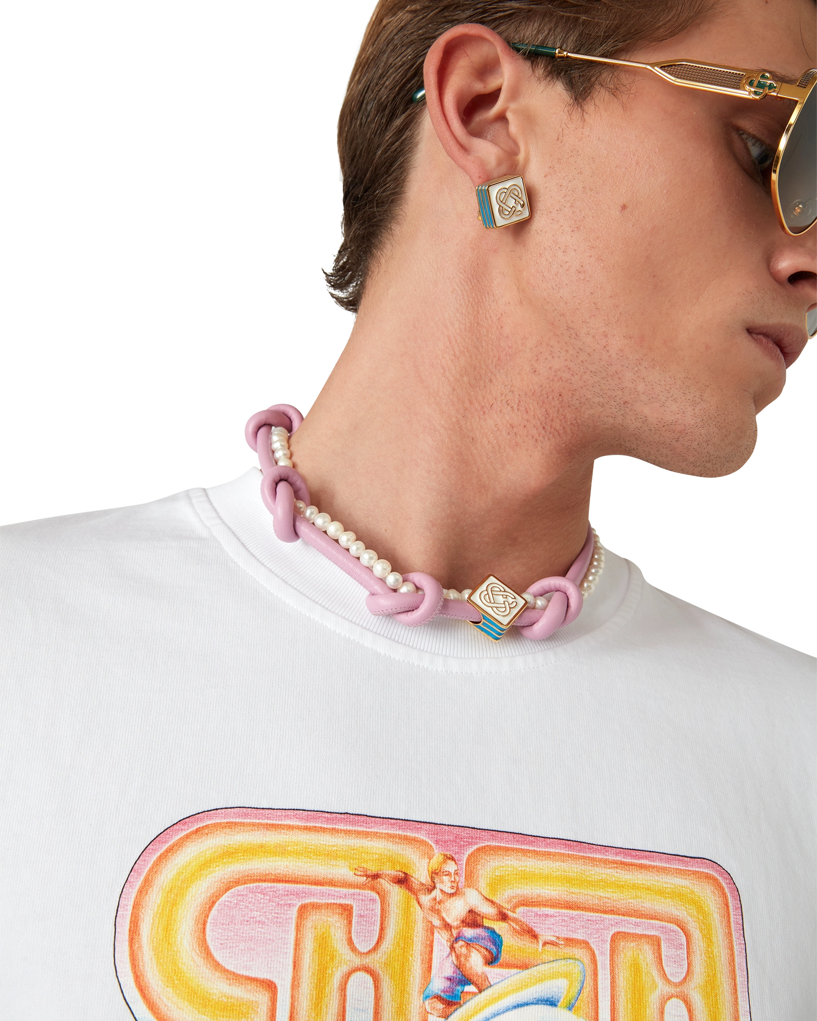 Pink Knotted Necklace - Image 3