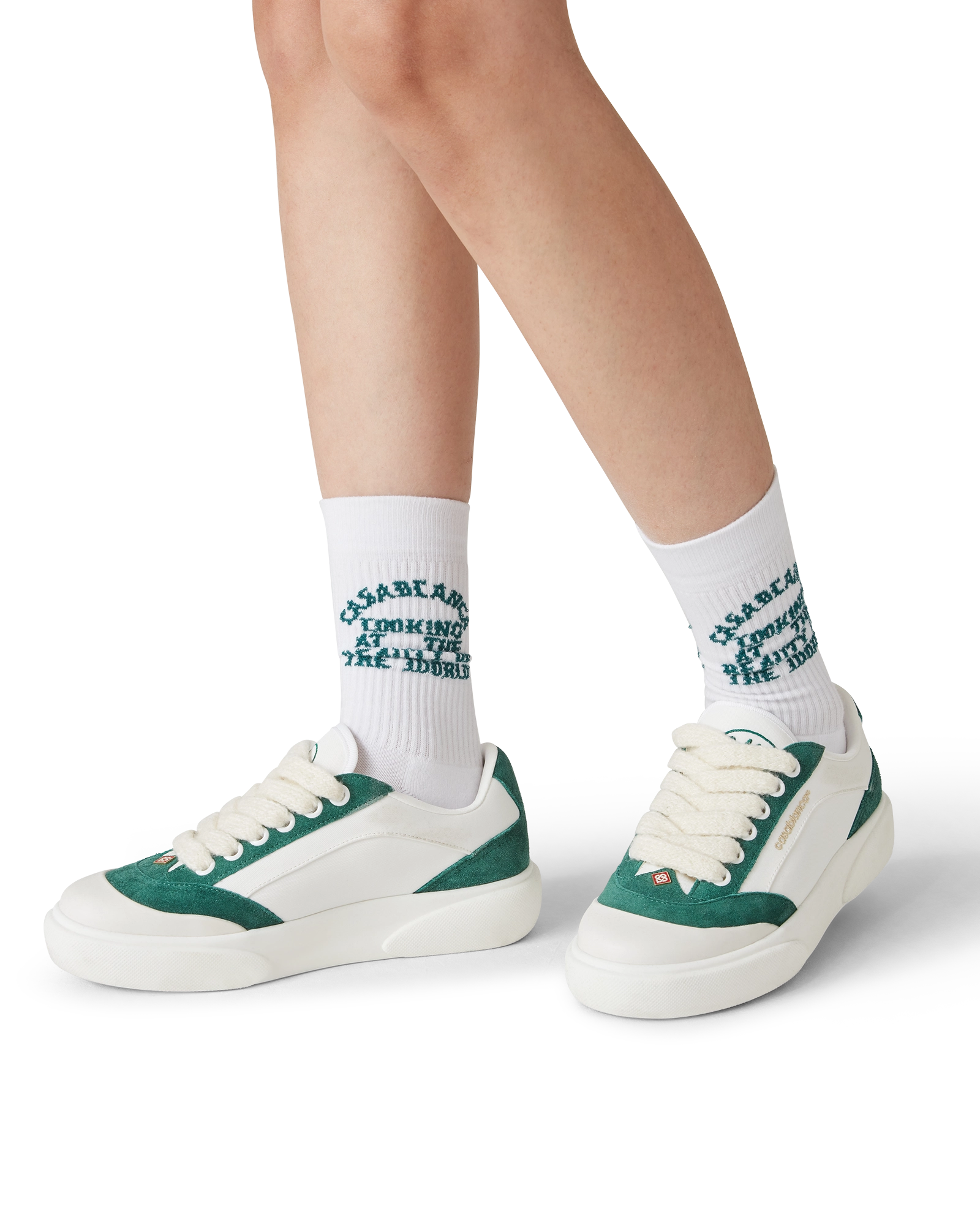 Women's Del Mar White & Green Sneaker - Image 4