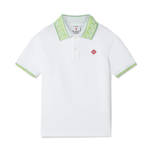 Children's White Laurel Collar T-shirt