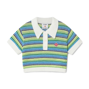 Children's Stripe Short Sleeve Crochet Top