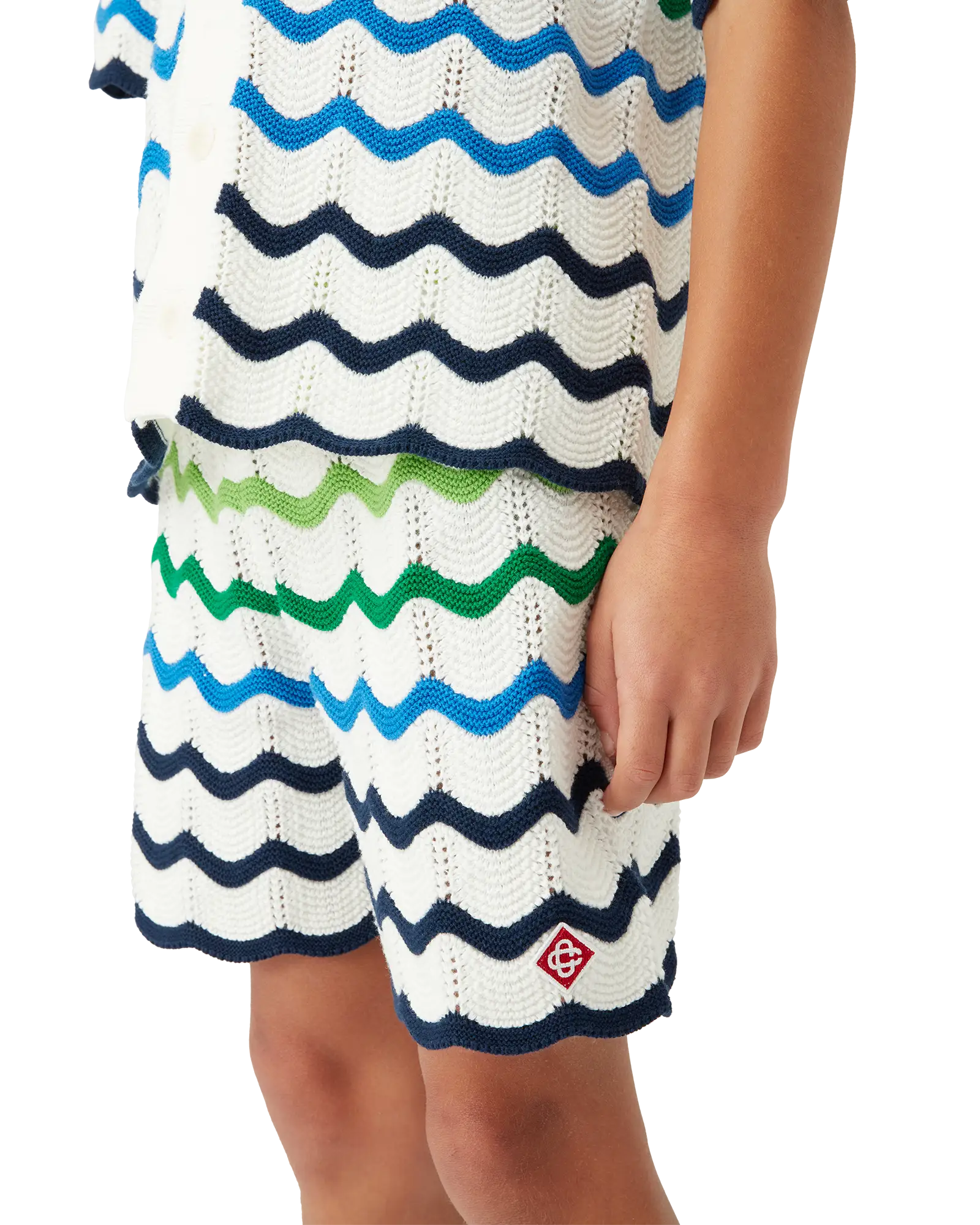 Children's Gradient Wave Knit Shorts - Image 5
