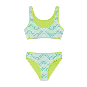 Children's Wavy Monogram Bikini Set