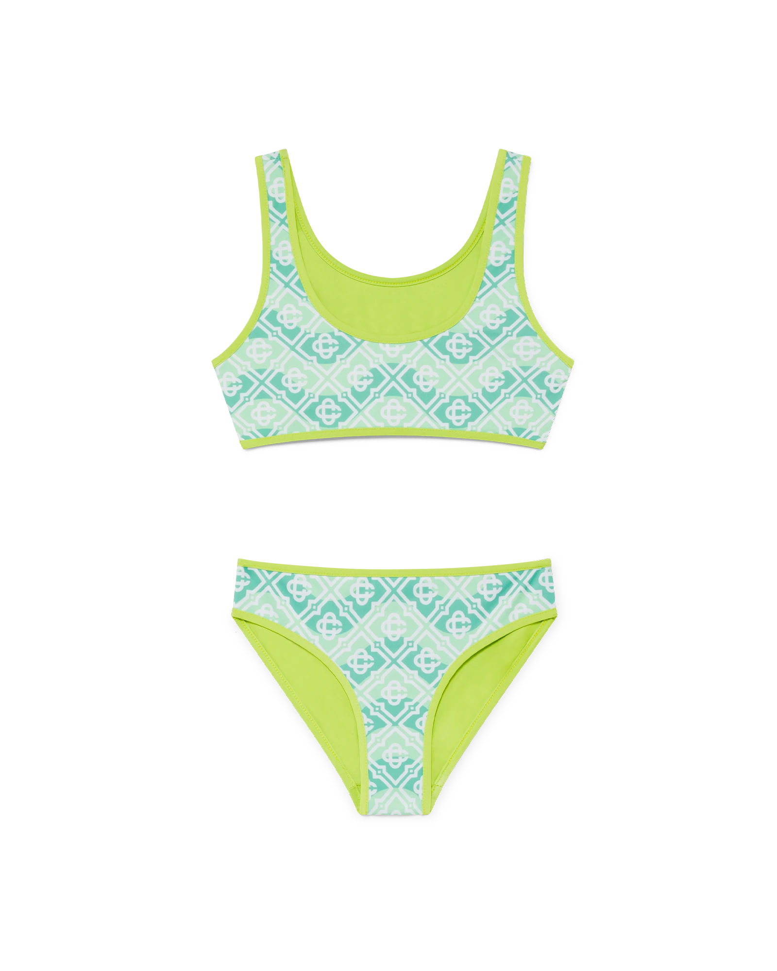 Children's Wavy Monogram Bikini Set