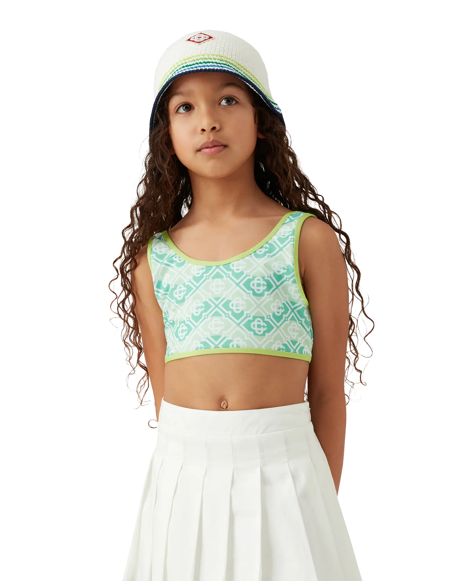 Children's Wavy Monogram Bikini Set - Image 7