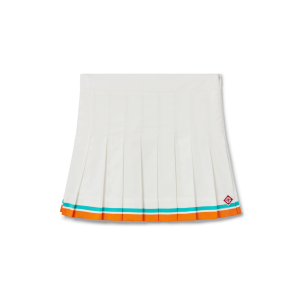 Tennis Stripe Pleated Skirt
