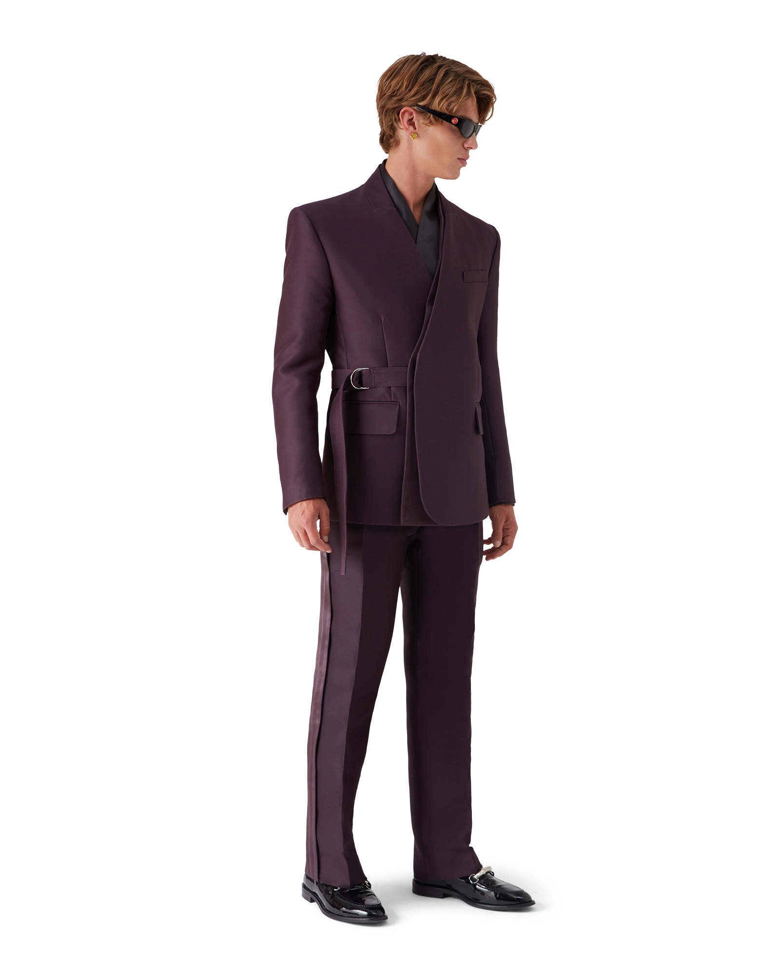 Blend Tailored Wool Silk Wrap Jacket - Image 2