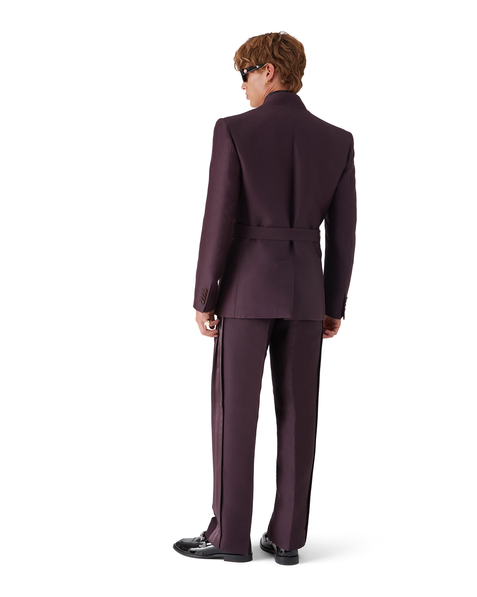 Blend Tailored Wool Silk Wrap Jacket - Image 3