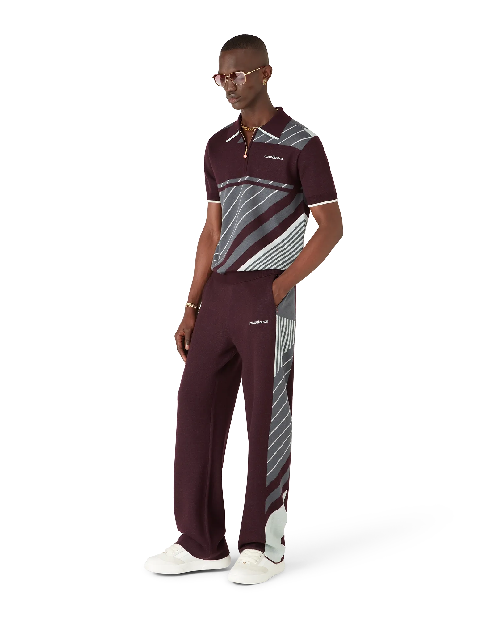 Merino Diagonal Tennis Polo - Image 2