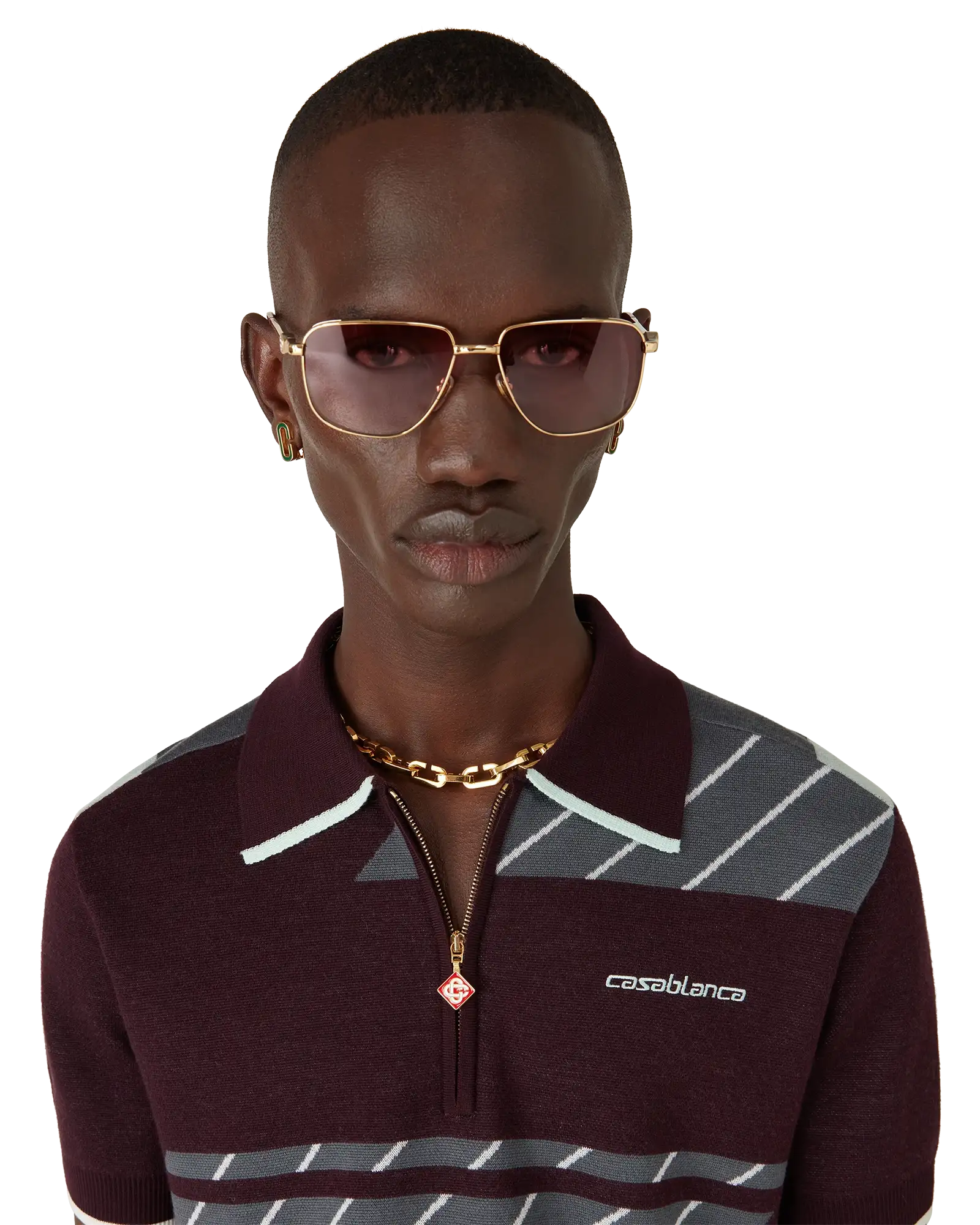 Merino Diagonal Tennis Polo - Image 4