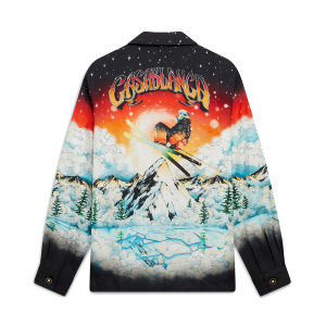 Ski Lake  Long Sleeve Silk Twill Shirt