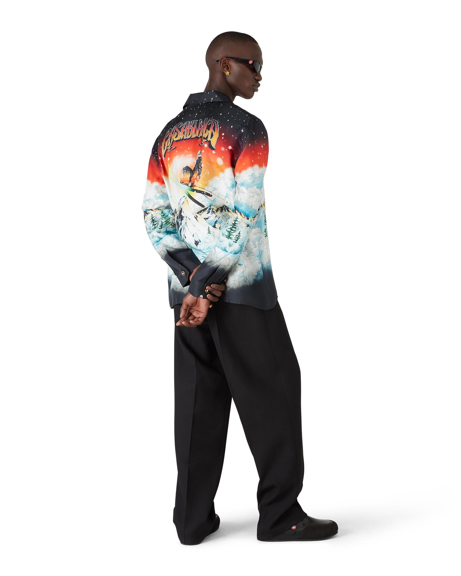 Ski Lake Long Sleeve Silk Twill Shirt - Image 3