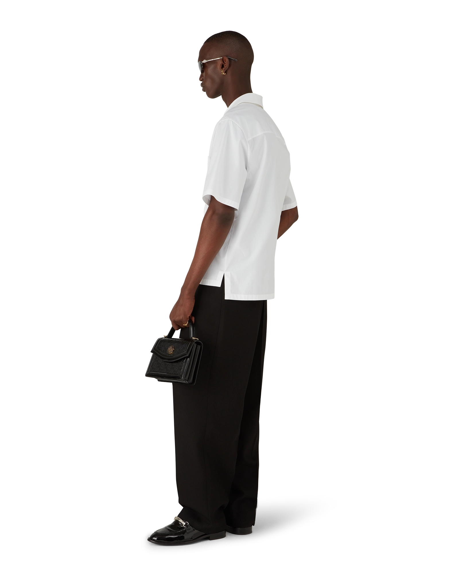 Cotton Poplin Embroidered Short Sleeve Shirt - Image 3